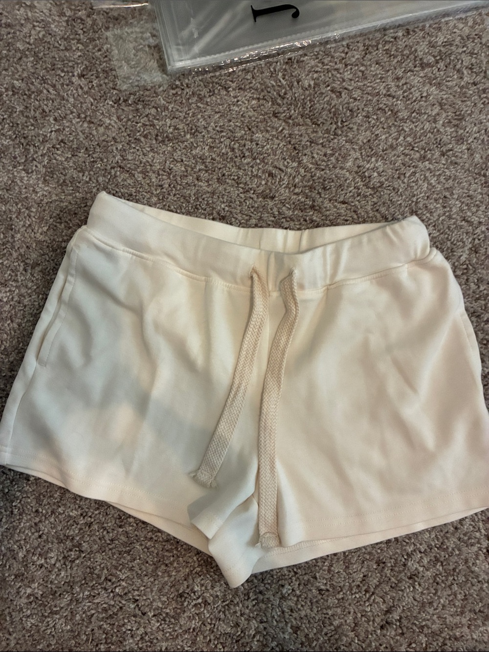 New sz small altered state Women's Cream Athletic Drawstring Shorts